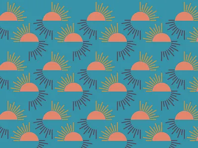 Sunrise Sunset geometric patterns vector