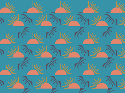 Sunrise Sunset geometric patterns vector