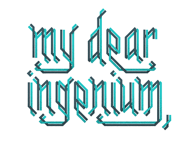 my dear ingenium 2 ingenium type type experiment