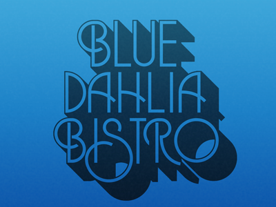 Blue Dahlia blue dahlia lettering type typography