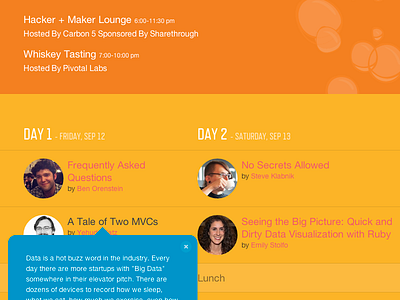 Golden Gate Ruby Conference 2014 (Schedule) design gogaruco illustration ruby ui web design website