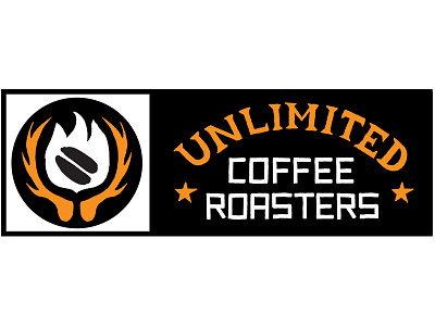 Unlimited Coffee Logo antlers coffee fire japan roast unlimited