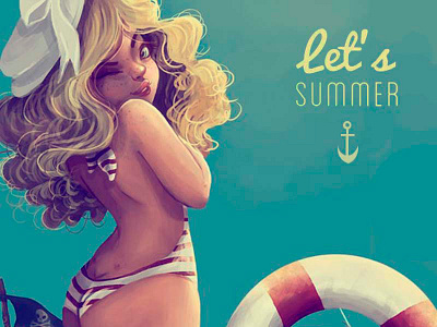 Isabella baywatch painting photoshop pirate sailor summer sun