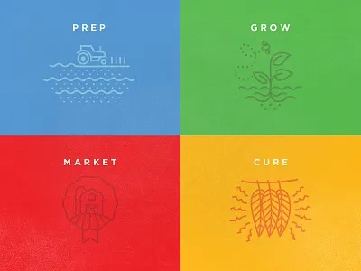 Tobacco Farming Icons agriculture cure farm farming flat grow icons leaf linework market prep tobacco