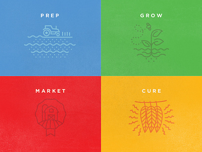 Tobacco Farming Icons agriculture cure farm farming flat grow icons leaf linework market prep tobacco