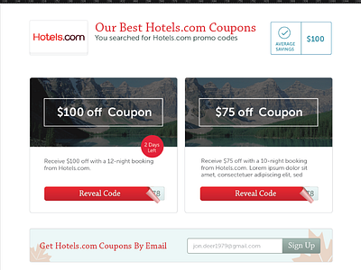 PPC Landing Page coupons deals discounts google ad landing page landing page ppc