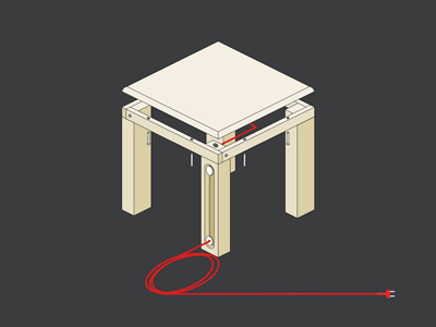 lacher (project) art chair concept furniture isometric lamp light product table