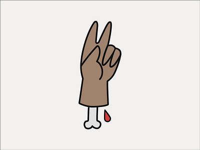 Piece blood bones gore hand peace violence war