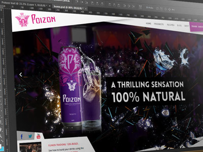 Poizon Drinks design drinks photoshop poison web website