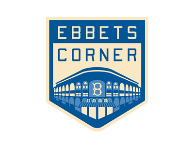 Ebbets Corner baseball dodgers logo mlb sports