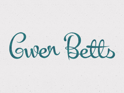 First Shot! Personal Logo branding design gwen logotype script