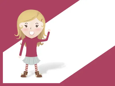 Hi, there! I'm just a girl! girl illustration