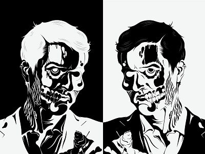 Zombie Pres addepar drawing illustration portrait president zombie