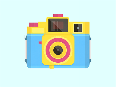 Holga 120CFN CMYK camera colorful flat holga illustration lomo lomography poster toy camera