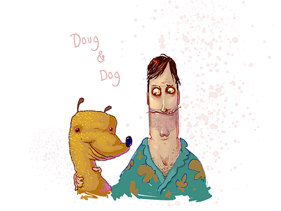 Doug & Dog animal animation cartoon character design dog fun illustration man neutral odd weird