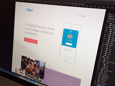 Clique app branding clique contacts flat design focus lab icons iphone app web design
