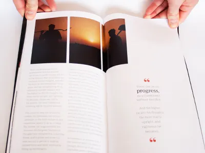 As A Man Thinketh Spread quote marks spread typography