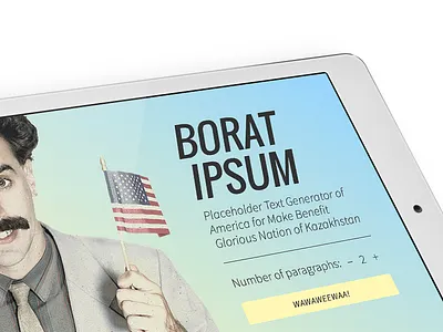 Borat Ipsum borat lorem ipsum placeholder