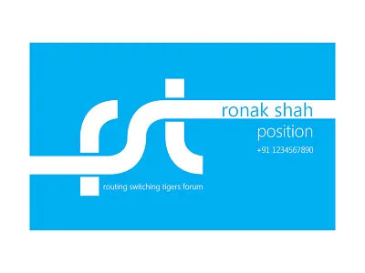 Business Card | RST Forum blue business card card flat minimal minimalist print printing simple visiting card