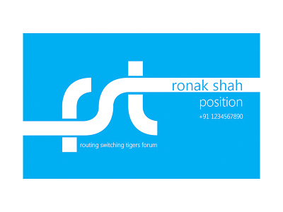 Business Card | RST Forum blue business card card flat minimal minimalist print printing simple visiting card