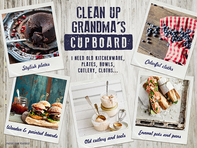 Facebook post food old post poster retro stamp styling type