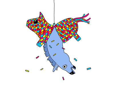 Happy Birthday! birthday celebration donkey fun illustration pinata surreal