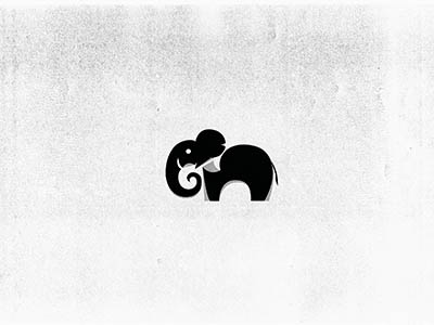 Elephant Mark 2 animal elephant grid logo mark