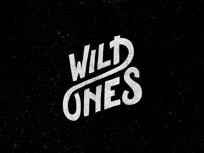 Wild Ones bw lettering playful texture type