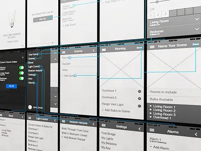 Philips Hue + iBeacons Concept Wireframe concept home automation ibeacons philips hue the future wireframes