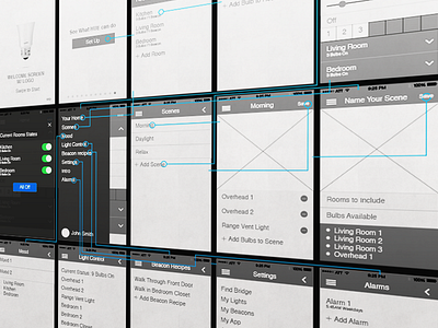 Philips Hue + iBeacons Concept Wireframe concept home automation ibeacons philips hue the future wireframes