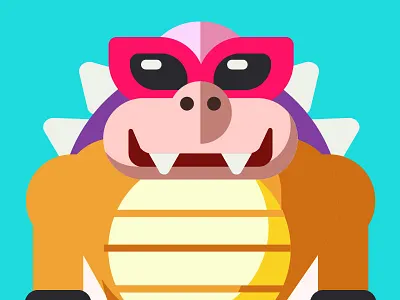 Roy Koopa alan defibaugh game art illustration mario bros. smb threequel vector