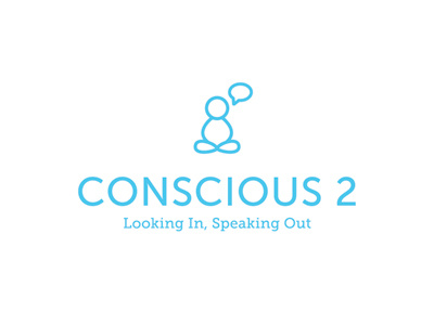 Final C2 Logo blue color conscious font logo meditiate type