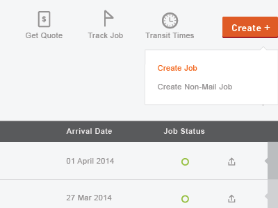 ReadyShipGo create dashboard shipment ui website
