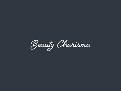 Beauty Charisma redo identity logo logotype script type wordmark