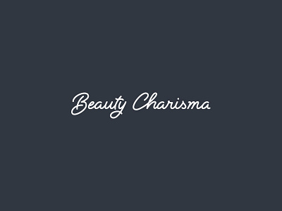 Beauty Charisma redo identity logo logotype script type wordmark