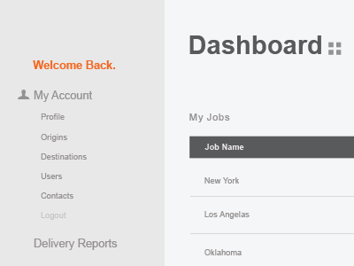 ReadyShipGo dashboard ui website