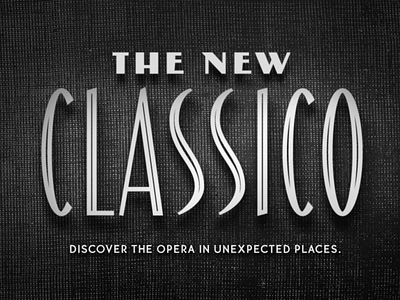 Classico austin black card lyric opera title white