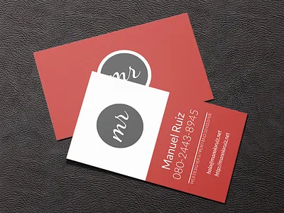 Business Card card red