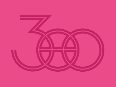 Thank You, Dribbblers 300 dribbble followers inline