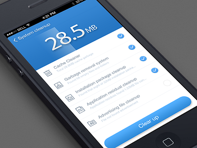 Clear up app china clear design dribbble icon ios7 photoshop ui up
