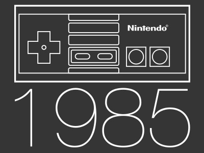 Let's play! 1985 illustration nintendo vector