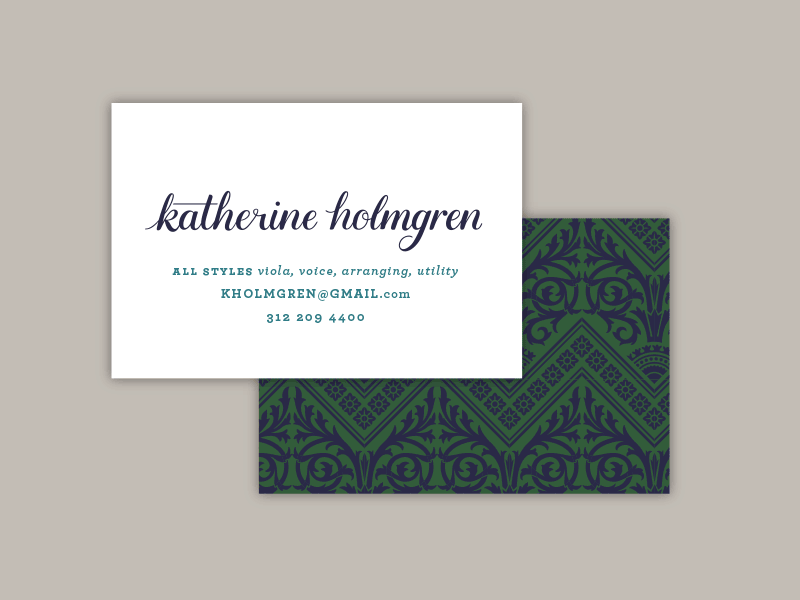 GIF! business card backs lettering pattern