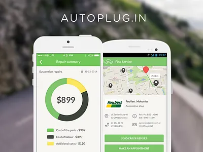 Autoplug.in App android app application assistant car clean drive flat ios ios7 smart ui