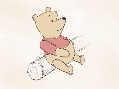 Early (1977) Winnie The Pooh disney early illustration pooh sketch