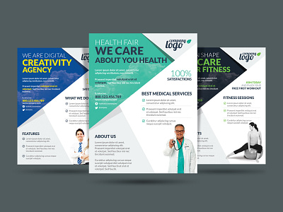 Multipurpose Corporate Flyer advertising business flyer corporate flyer fitness flyer flyer health flyer pamphlet print psd