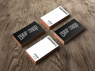 Chop Shop Business Card branding business card bw chop shop copper design studio