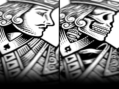 Life & Death bob case bw death illustration life