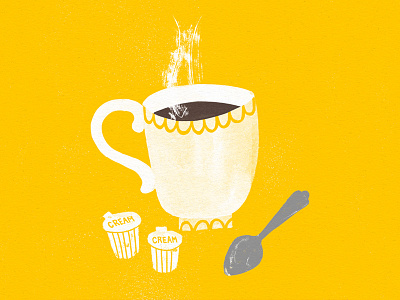 Coffee and Cream Thursday coffee cream digital illustration sketch watercolour