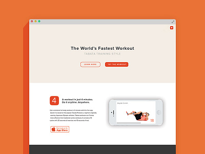 Quick 4 Promo Website app promo website workout