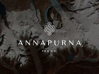 Annapurna Tea annapurna branding company eternal knot himalayas identity logo mountains tea typography